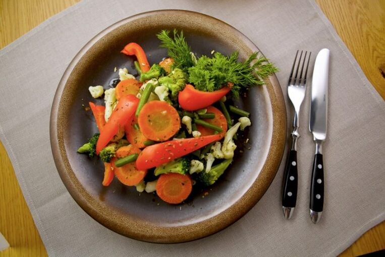 salade de légumes pour l'ostéochondrose